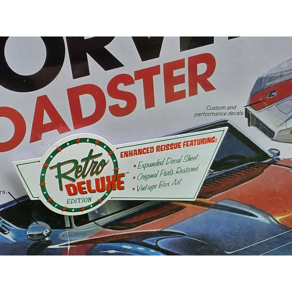 MPC Open Corvette Roadster 1/25 Scale Retro Deluxe Model Kit 3-in-1 New Sealed*
